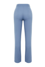 Trendyolmilla Vizon Straight/Düz Kesim Yüksek Bel Nervür Dikişli Dokuma Pantolon TWOSS21PL0093
