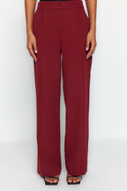 Trendyolmilla Lacivert Wide Leg/Geniş Paça Dokuma Kumaş Pantolon TWOAW22PL0139