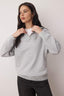 Gri Triko Garnili Düz Relaxed/Rahat Kalıp Örme Sweatshirt TWOAW26SW00234