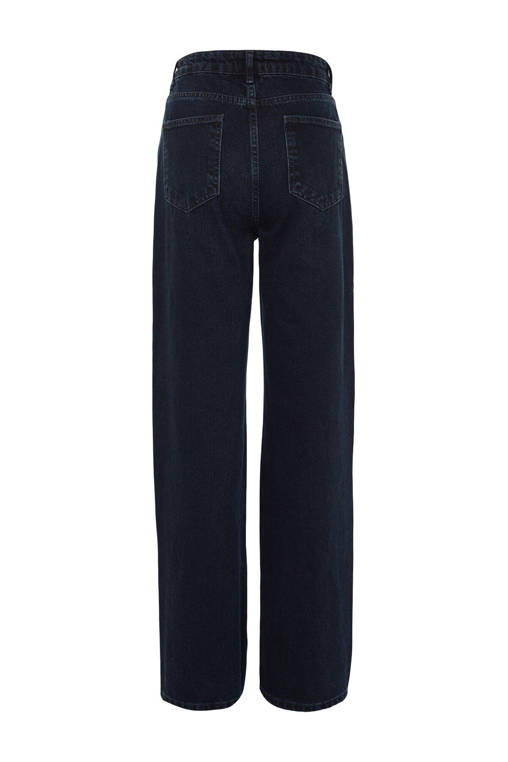Trendyolmilla Mavi*002 Yüksek Bel Wide Leg Geniş Paça %100 Pamuk Non-Stretch Jeans TWOSS23JE00083