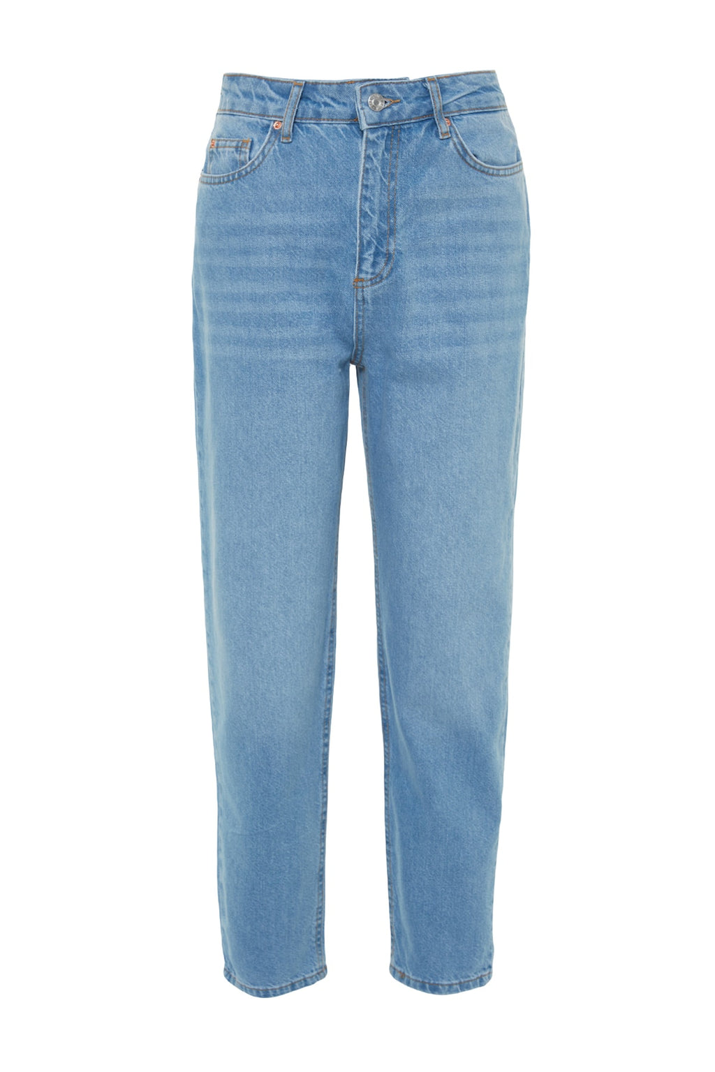 Trendyolmilla Siyah Yüksek Bel Mom %100 Pamuk Non-Stretch Jeans TWOSS23JE00067