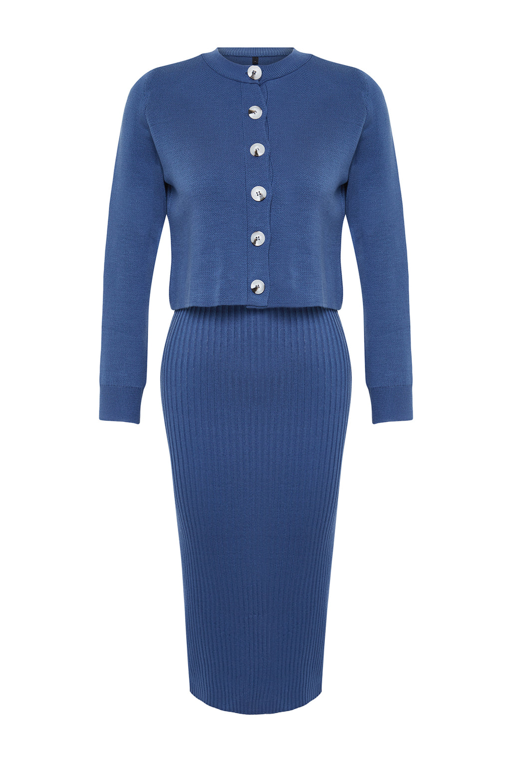 Indigo Düz Midi Elbise TWOSS23EL00738