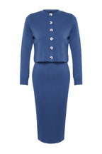 Indigo Düz Midi Elbise TWOSS23EL00738