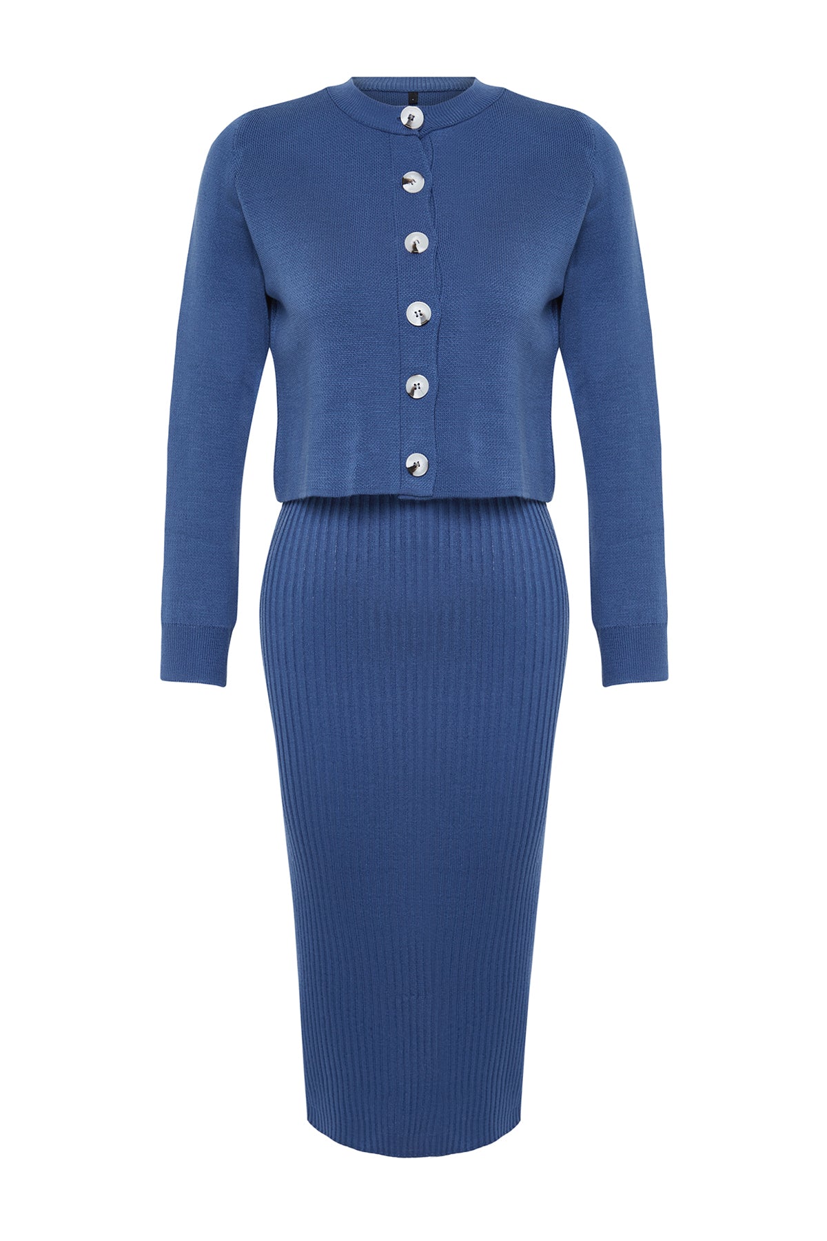 Indigo Düz Midi Elbise TWOSS23EL00738