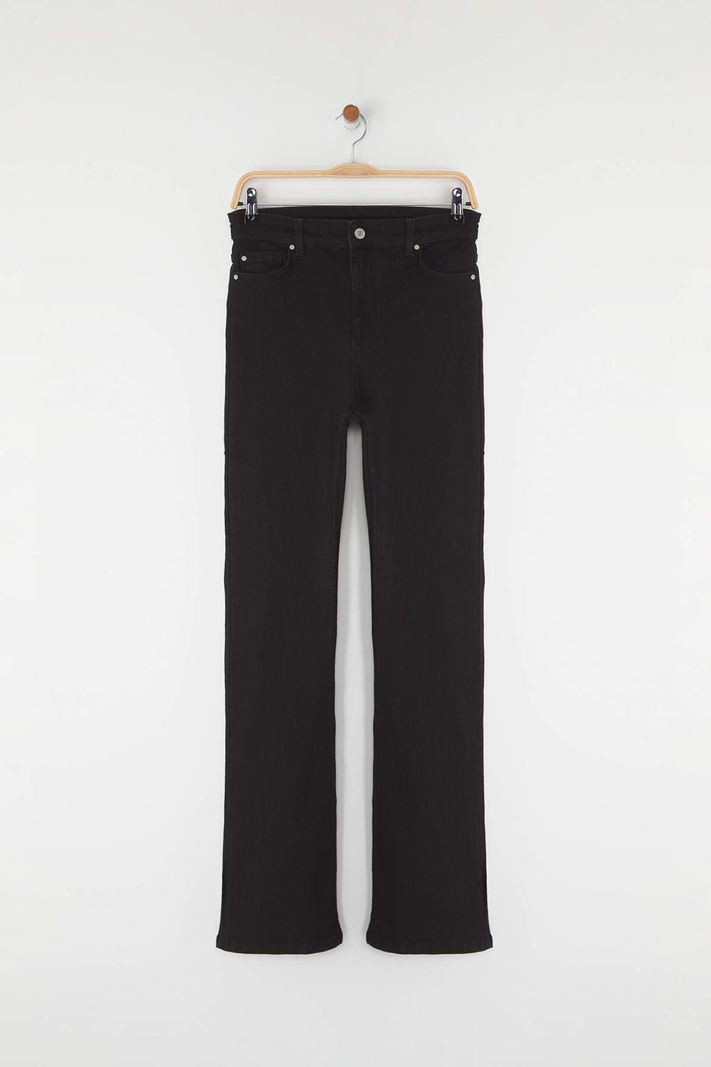 Trendyolmilla Siyah Yüksek Bel Comfort/Esnek Flare Jeans TWOSS25JE00052