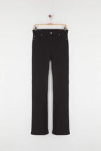 Trendyolmilla Siyah Yüksek Bel Comfort/Esnek Flare Jeans TWOSS25JE00052