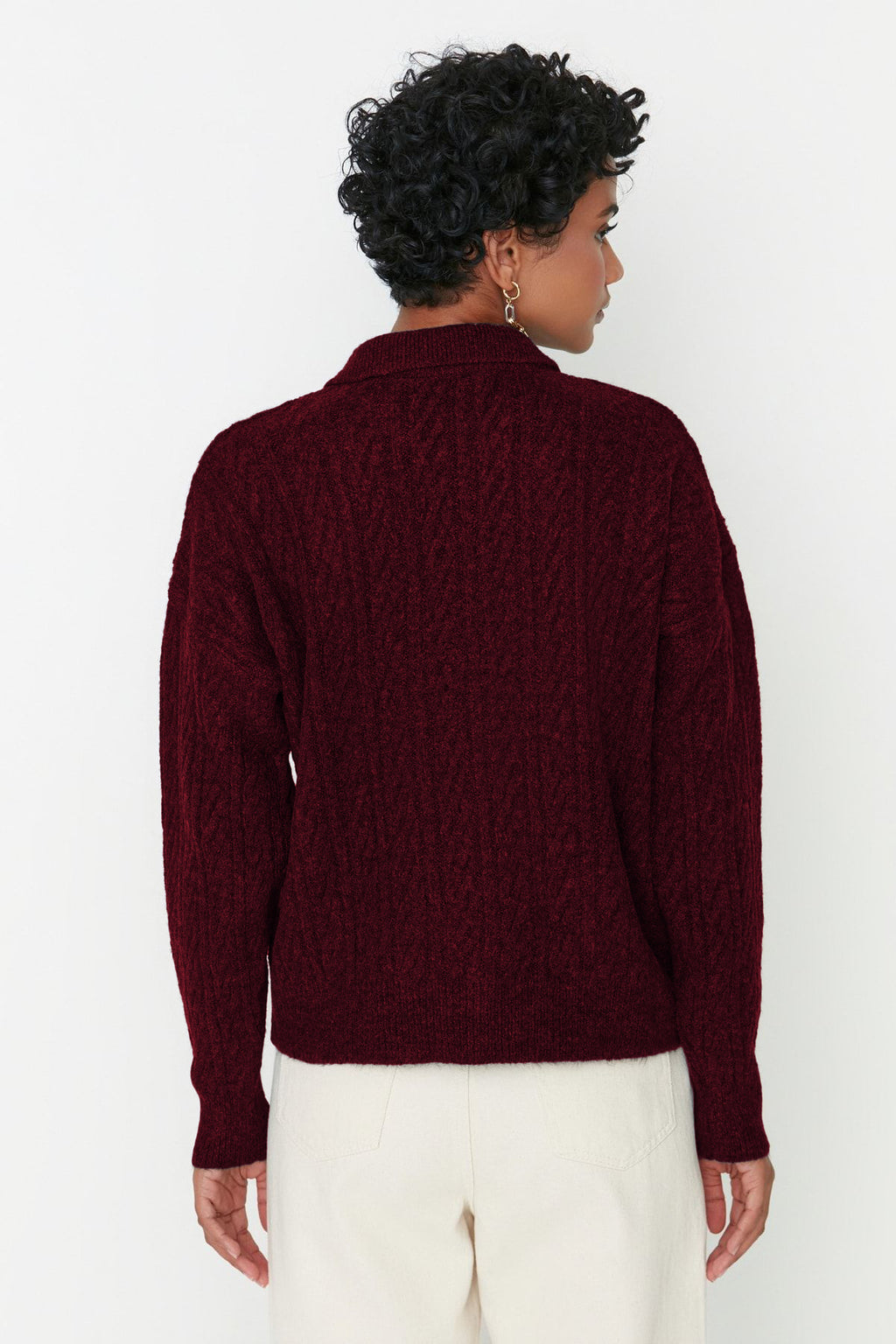 Trendyolmilla Mavi Geniş Kalıp Yumuşak Dokulu Triko Kazak TWOAW21KZ2635