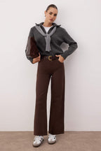 Trendyolmilla Vizon Yüksek Bel Bilek Boy Culotte %100 Pamuklu Jeans TWOAW26JE00190