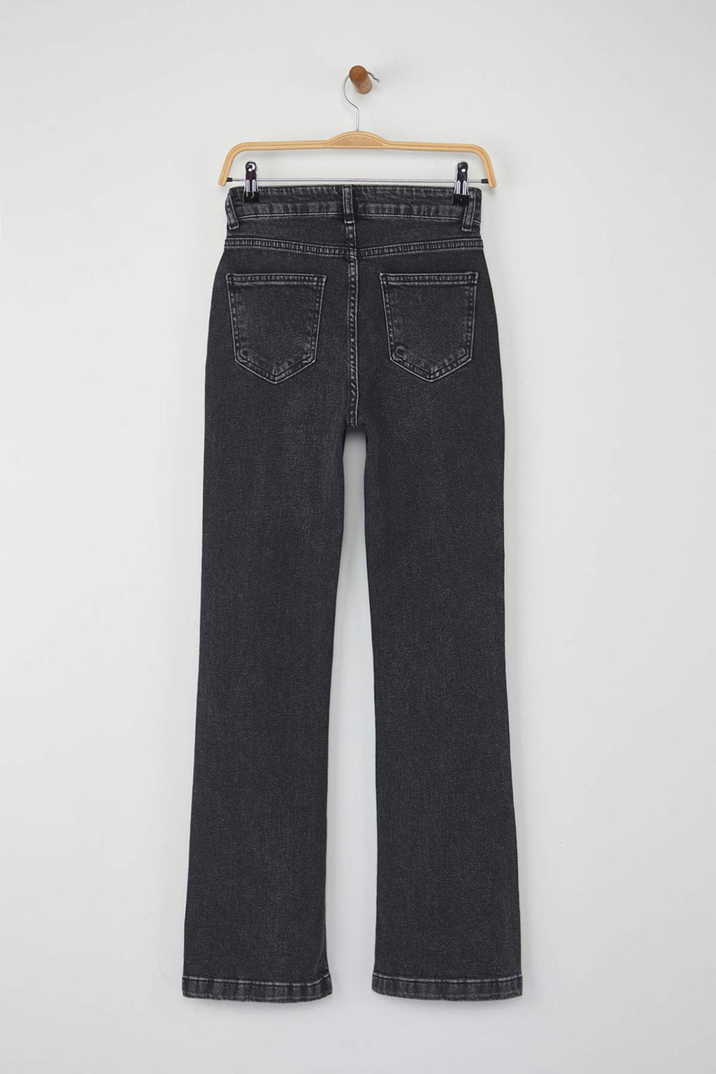 Trendyolmilla Antrasit Yüksek Bel Orta Esnek İspanyol Paça Flare Jeans TWOAW26JE00050