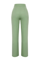 Trendyolmilla Mint Straight/Düz Kesim Pileli Dokuma Kumaş Pantolon TWOSS21PL0155