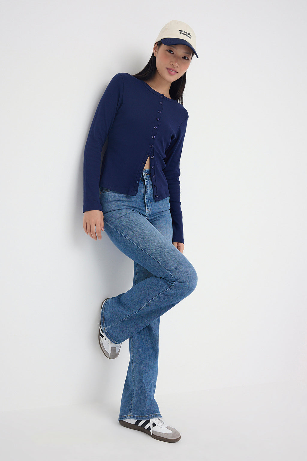Trendyolmilla Mavi Yüksek Bel Comfort/Esnek İspanyol Paça Flare Jeans TWOAW26JE00095