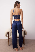 Trendyolmilla Çok Renkli 3'lü Çeyiz Set Çiçekli Üst Dantel, Alt Saten Külotlu Dokuma Pijama Takımı THMAW26PT00077