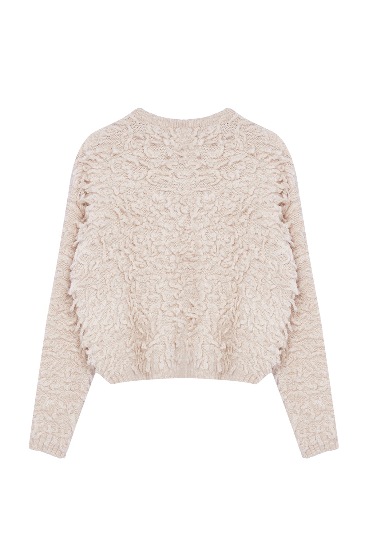 Trendyolmilla Taba Yumuşak Dokulu Püsküllü Mont Triko Hırka TWOAW25HI00190