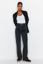 Trendyolmilla Lacivert  Yüksek Bel Wide Leg Jeans TWOAW24JE00089