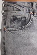 Trendyolmilla Gri Yüksek Bel Loose Baggy Jeans TWOSS25JE00063