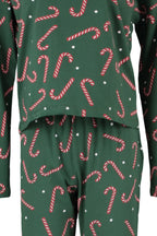 Trendyolmilla Bej %100 Pamuklu Yılbaşı Temalı Örme Pijama Takımı THMAW21PT0771