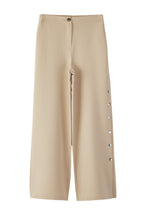 Trendyolmilla Taş Wide Leg/Geniş Paça Yanları Düğmeli Dokuma Kumaş Pantolon TWOSS20PL0398
