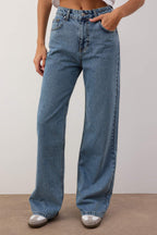 Mavi Kemerli Yüksek Bel Wide Leg Jeans TWOAW26JE00274