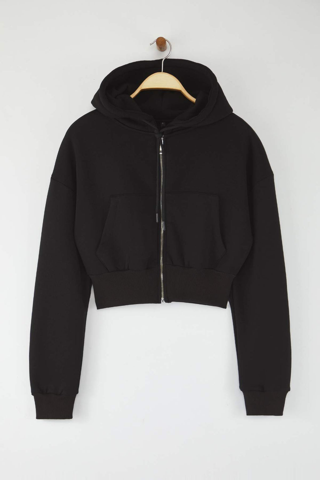 Trendyolmilla Gri Melanj Regular/Normal Kalıp Kapüşonlu Kalın içi Polarlı Örme Sweatshirt TWOAW25SW00068