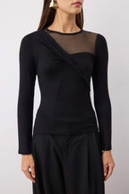 Trendyolmilla Ekru Yaka Detaylı Fitted/Vücuda Oturan Örme Bluz TWOAW26BZ00173