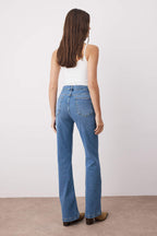 Trendyolmilla Kahverengi Yüksek Bel Orta Esnek Flare İspanyol Paça Jeans TWOAW26JE00047