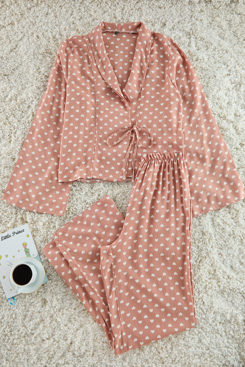 Trendyolmilla Pudra Kalpli Bağlama Detaylı Viskon Dokuma Pijama Takımı THMAW22PT0300