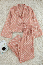 Trendyolmilla Pudra Kalpli Bağlama Detaylı Viskon Dokuma Pijama Takımı THMAW22PT0300