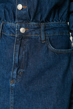 Mavi Cep Detaylı Mini Denim Gömlek Elbise TWOAW23EL00643