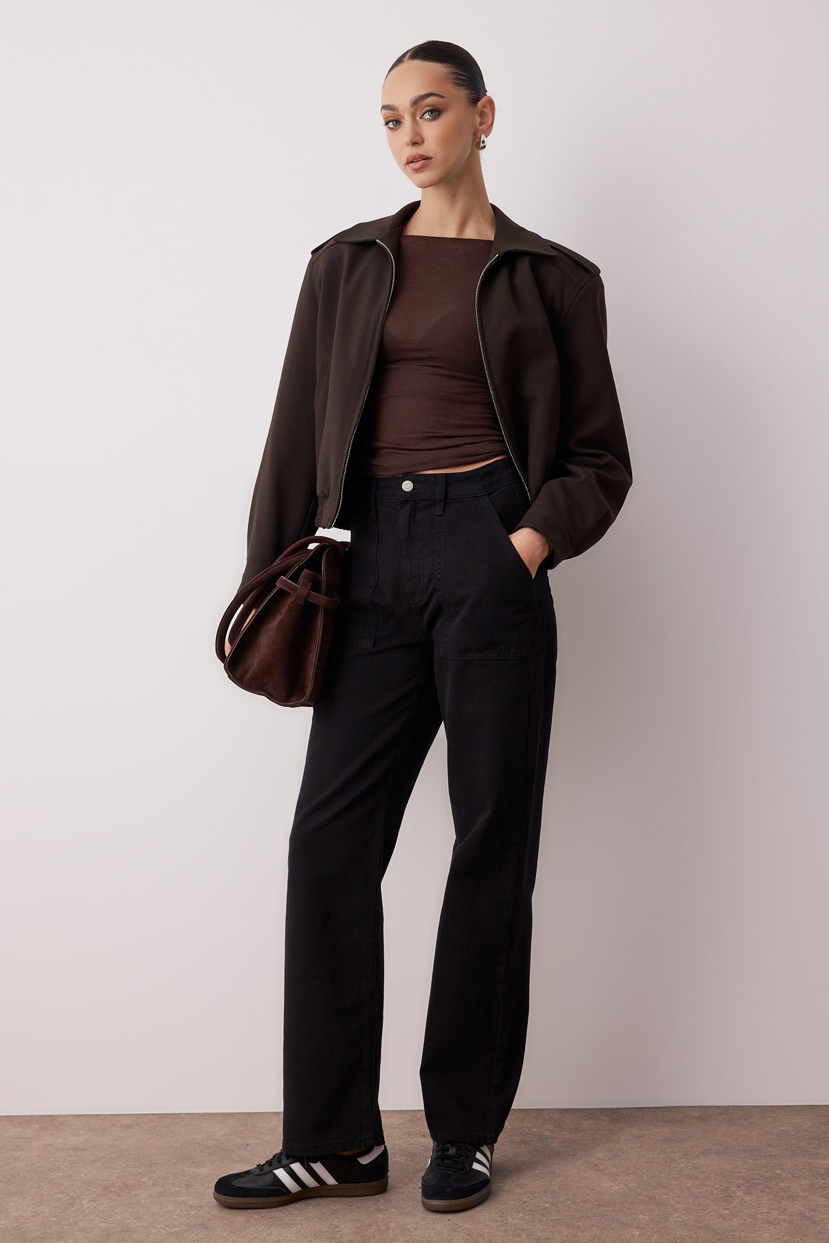 Trendyolmilla Siyah Cep Detaylı Yüksek Bel Wide Leg Jeans TWOAW22JE0595
