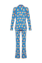 Trendyolmilla Mavi %100 Pamuklu Yılbaşı Temalı Örme Pijama Takımı THMAW22PT1204