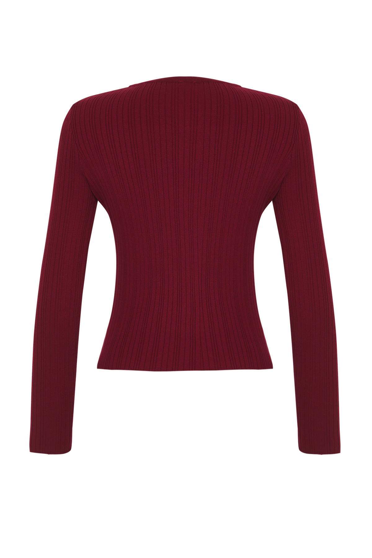 Trendyolmilla Sarı 2'li Fitilli Premium/Özel İplikli Yumuşak Dokulu Triko Hırka-Bluz Takım TWOAW26HI00003
