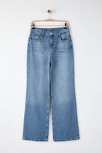 Trendyolmilla Lacivert  Yüksek Bel Wide Leg Jeans TWOAW24JE00089