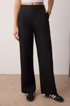 Trendyolmilla Vizon Wide Leg/Geniş Paça Pilili Dokuma Pantolon TWOAW22PL0475