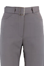 Antrasit Kemerli Straight/Düz Kesim Dokuma Kumaş Pantolon TWOSS21PL0104