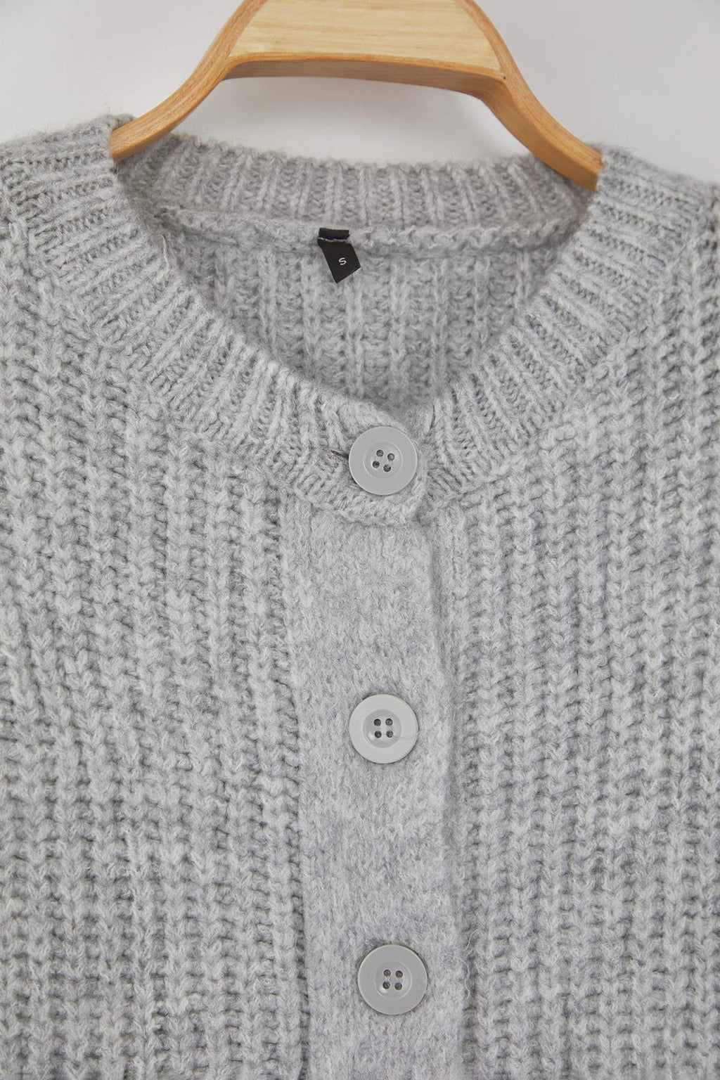 Trendyolmilla Wardrobe Essentials Gri Yumuşak Dokulu Basic Triko Hırka | TWOAW26HI00204