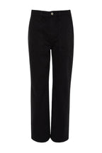 Trendyolmilla Siyah Cep Detaylı Yüksek Bel Wide Leg Jeans TWOAW22JE0595
