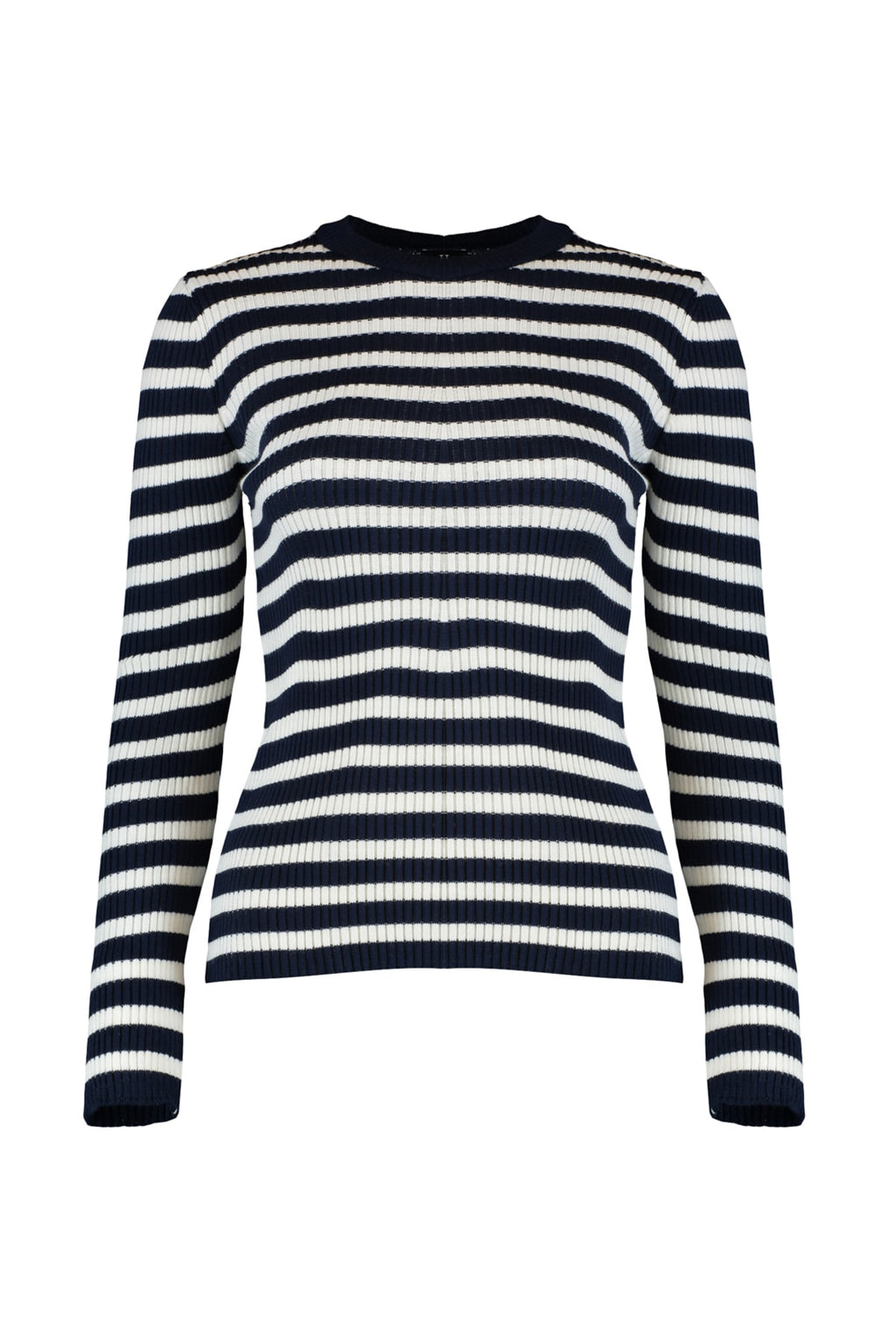 Trendyolmilla Lacivert Basic Çizgili Triko Kazak TWOAW21KZ0942