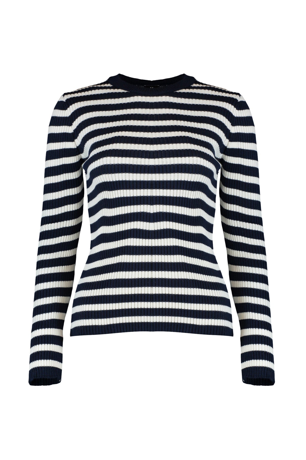 Trendyolmilla Lacivert Basic Çizgili Triko Kazak TWOAW21KZ0942