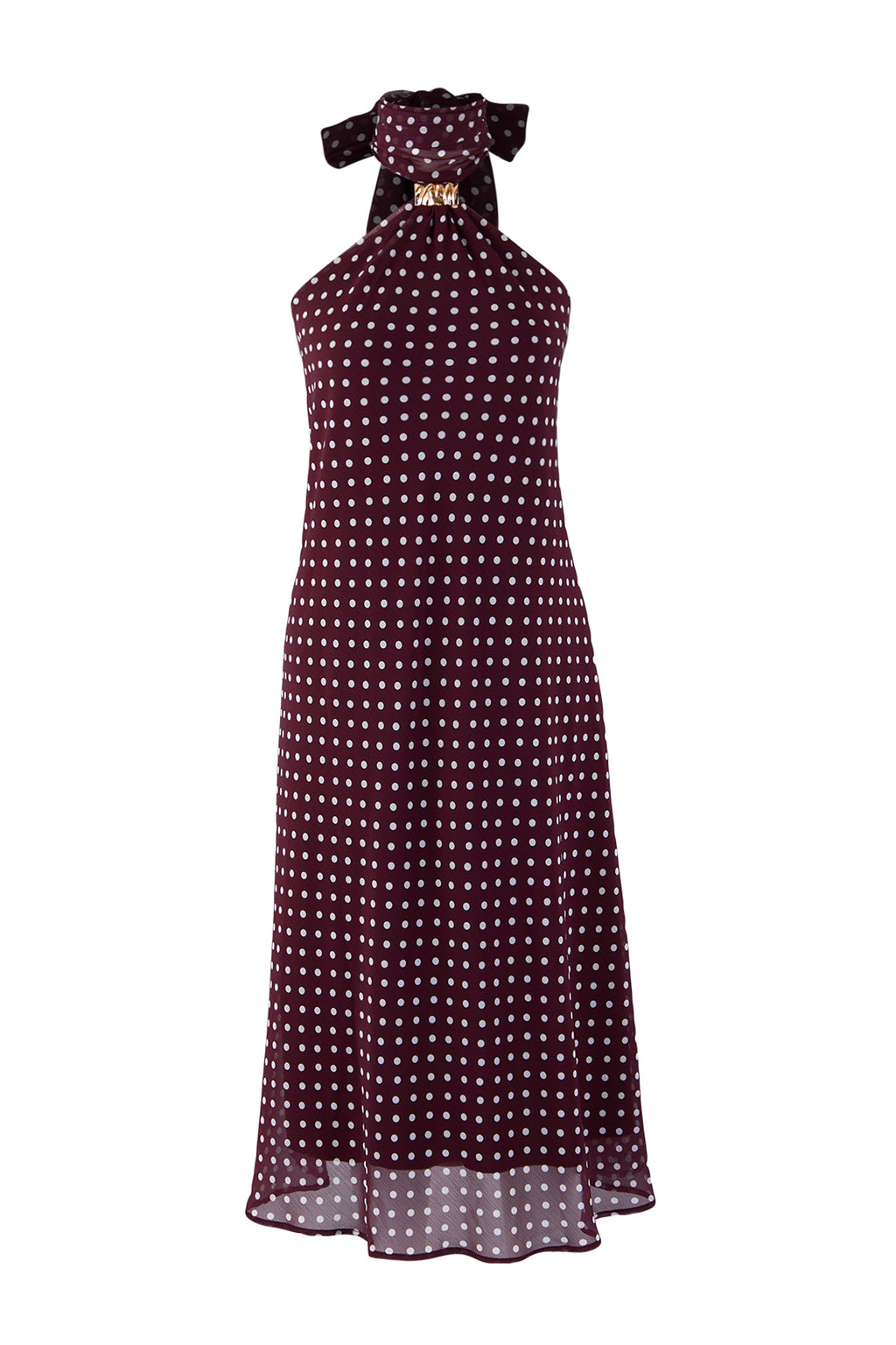 Mürdüm Düz Örme Maxi Astarlı Elbise TPRAW26EL00125