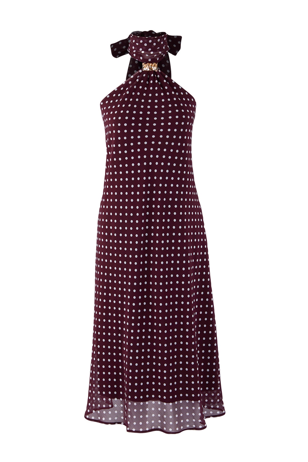 Mürdüm Düz Örme Maxi Astarlı Elbise TPRAW26EL00125