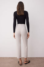 Trendyolmilla Siyah Basic Cigarette Dar Paça Dokuma Kumaş Pantolon TWOSS19ST0038