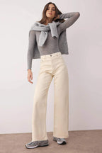 Trendyolmilla Vizon Yüksek Bel Bilek Boy Culotte %100 Pamuklu Jeans TWOAW26JE00190