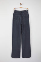 Mavi-Gri Yüksek Bel Geniş Paça Wide Leg Jeans TWOAW26JE00113