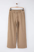 Trendyolmilla Kahverengi Orta Belli ve Beli Detaylı Normal Bel Culotte Jeans TWOAW26JE00045