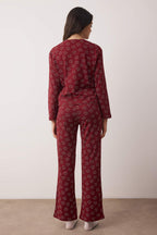 Trendyolmilla Bordo %100 Pamuklu Ayıcıklı Örme Pijama Takımı THMAW25PT00131