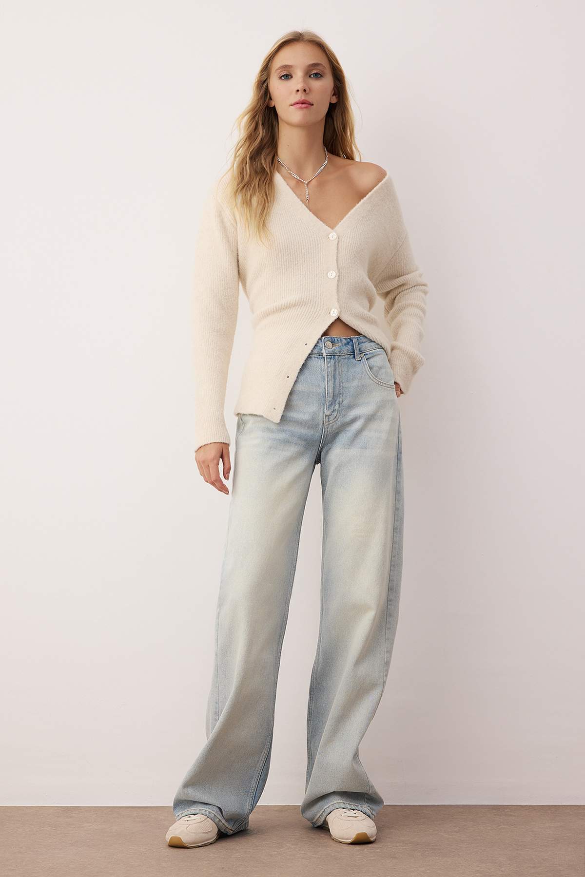 Mavi Vintage Yıkama Yüksek Bel Geniş Paça Wide Leg Jeans TWOAW26JE00072