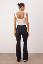 Trendyolmilla Mavi Yüksek Bel Comfort/Esnek İspanyol Paça Flare Jeans TWOAW26JE00095