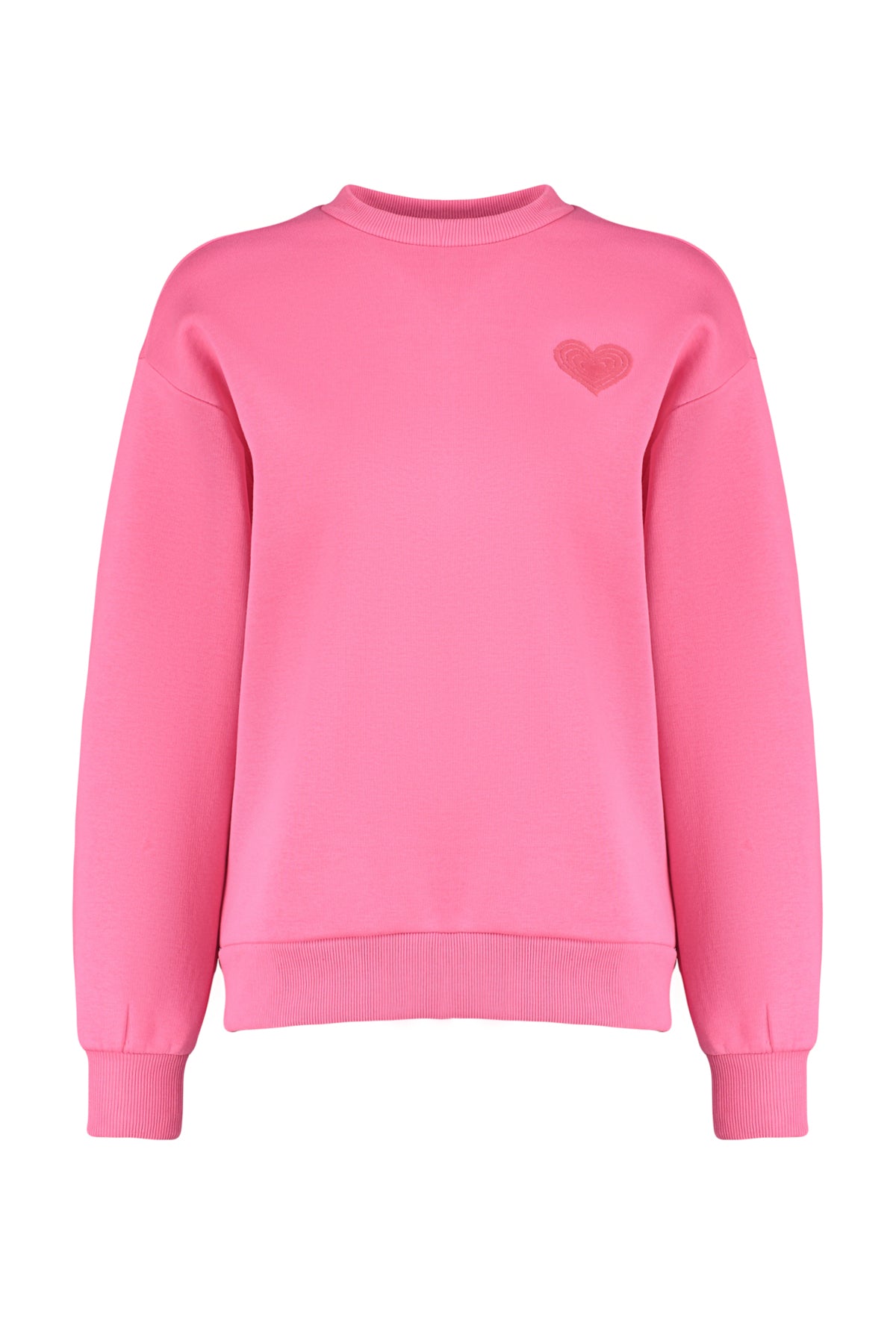 Trendyolmilla Ekru Kalın İçi Polarlı Göğüs ve Sırt Kabartma Baskılı Oversize Örme Sweatshirt TWOAW24SW00226