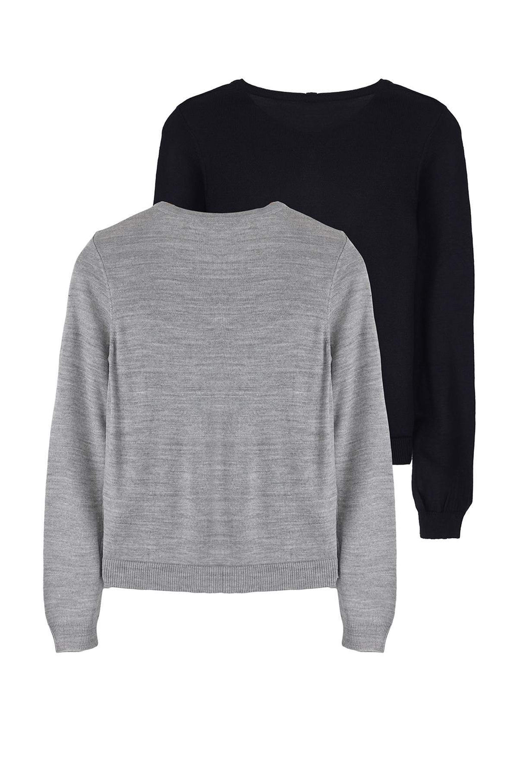 Trendyolmilla Kahverengi-Taş İkili Paket Bisiklet Yaka Triko Hırka TWOAW25HI00344