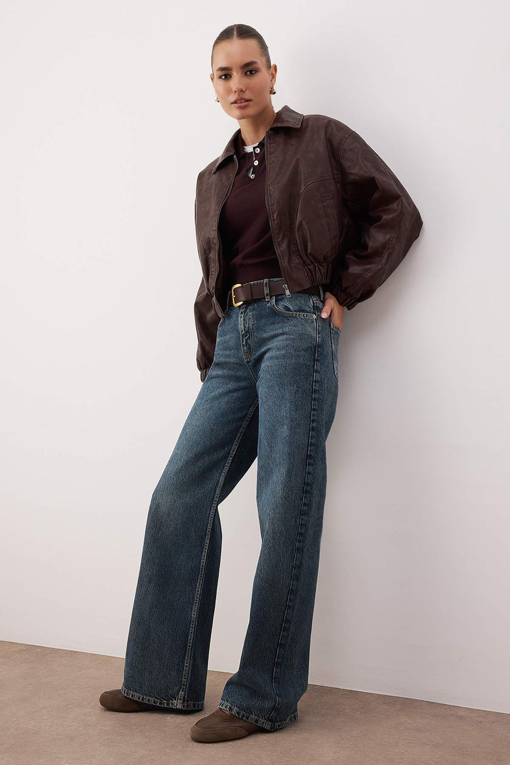 Trendyolmilla Açık Mavi Yüksek Bel Wide Leg Palazzo Jeans TWOAW26JE00251